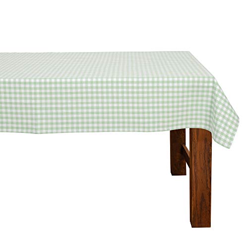 FILU Tischdecke 130 x 160 cm Mint/Weiß kariert (Farbe und Größe wählbar) - hochwertig gefertigtes Tischtuch aus 100% Baumwolle von FILU