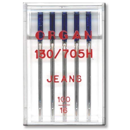 FIM Nähmaschinennadeln Flachkolben für Jeans System 130/705 H Stärke 100 von FIM