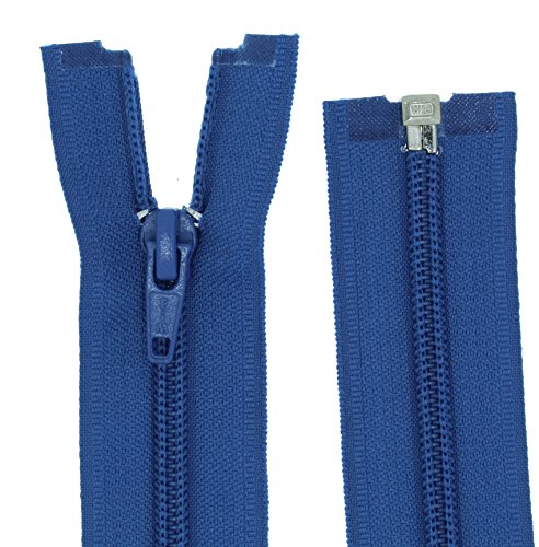 FIM Reißverschluss Kunststoff Spirale Nr.5 Teilbar für Jacken Farbe: 17 - Jeansblau(218), 70cm lang von FIM