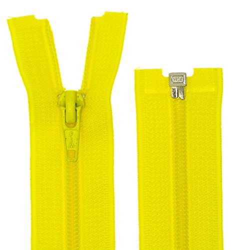 FIM Reißverschluss Kunststoff Spirale Nr.5 Teilbar für Jacken Farbe: 6 - gelb(110), 55cm lang von FIM