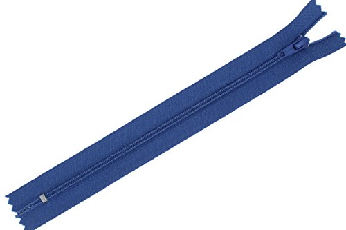 FIM Reißverschluss Nylon feine Spirale Nr.3 Nicht teilbar für Hosen usw. Farbe: 17 - Jeansblau(218), 30cm lang von FIM