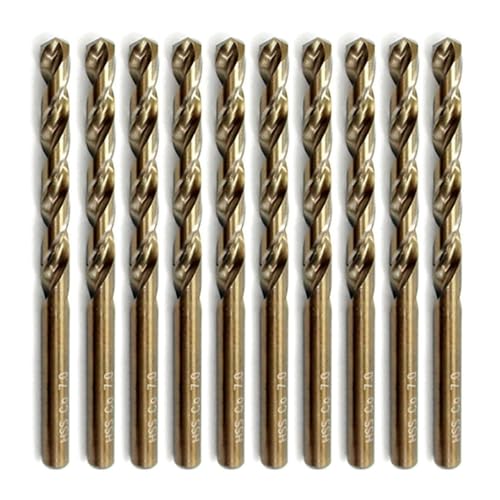 FindBuyTool 10 Stücke M35 HSS Cobalt Bohrer Set mit Spiralbohrer 3mm HSS-Co Stahlbohrer Eisenbohrer Metallbohrer Set für Holz, Metall, Kunststoff, Aluminium, Hartplastik, Edelstahl von FIND BUY TOOL