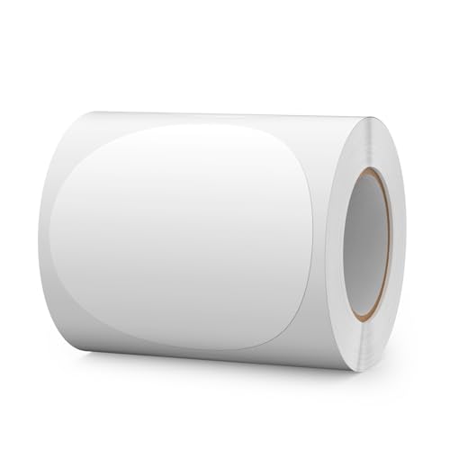 FINDAT Weiß Selbstklebend Etiketten 100 mm Rund Vinyl Rolle Wasserdichte Klebeetiketten Universal Aufkleber für Büro DIY Umzug Lagerregale 300 Stück FINDAT Weiß Selbstklebend Etiketten 100 mm Rund Vinyl Rolle Wasserdichte Klebeetiketten Universal Aufkleber für Büro DIY Umzug Lagerregale 300 Stück von FINDAT