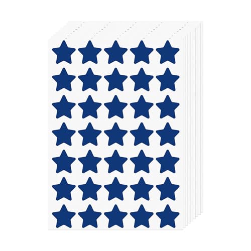 FINDAT Blau Sterne Aufkleber 25mm Selbstklebende Etiketten 700 Stück Belohnungssticker für DIY Design Scrapbooking 20 Blätter von FINDAT