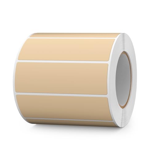 FINDAT Braun Selbstklebend Etiketten 76 × 25 mm Rechteckig Vinyl Rolle Wasserdichte Klebeetiketten Universal Aufkleber für Büro DIY Umzug Lagerregale 1000 Stück von FINDAT
