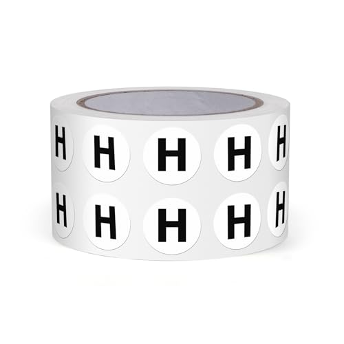 FINDAT Buchstabe H Dot Aufkleber 13mm selbstklebende Vinyl wasserfest Großbuchstaben Alphabet Rund Etiketten für Lagerhäuser Schulen Fabriken Gewerbe 1000 Stück FINDAT Buchstabe H Dot Aufkleber 13mm selbstklebende Vinyl wasserfest Großbuchstaben Alphabet Rund Etiketten für Lagerhäuser Schulen Fabriken Gewerbe 1000 Stück von FINDAT