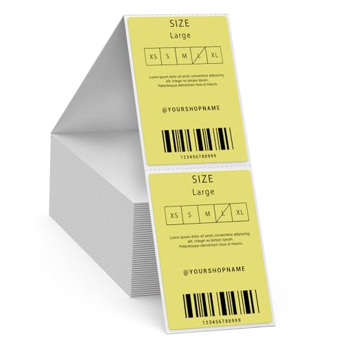 FINDAT Gelb Thermo-Etiketten 76 x 50 mm Vinyl Fanfold Selbstklebende Thermoaufkleber Wasserdicht Rechteckig Bedruckbare Etiketten Für Adresse Büro Logo Design Haushalt 500 Stück Yellow FINDAT Gelb Thermo-Etiketten 76 x 50 mm Vinyl Fanfold Selbstklebende Thermoaufkleber Wasserdicht Rechteckig Bedruckbare Etiketten Für Adresse Büro Logo Design Haushalt 500 Stück Yellow von FINDAT