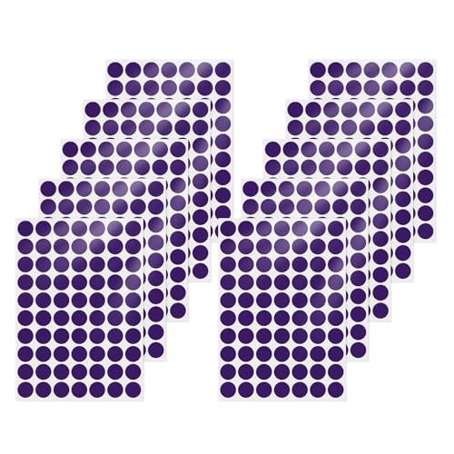 FINDAT Klebepunkt Etiketten 19 mm Rund Kleine Wasserfeste Markierungspunkte Selbstklebende Aufkleber zum Beschriften für Büro Haus Schule DIY 700 Stück Lila von FINDAT
