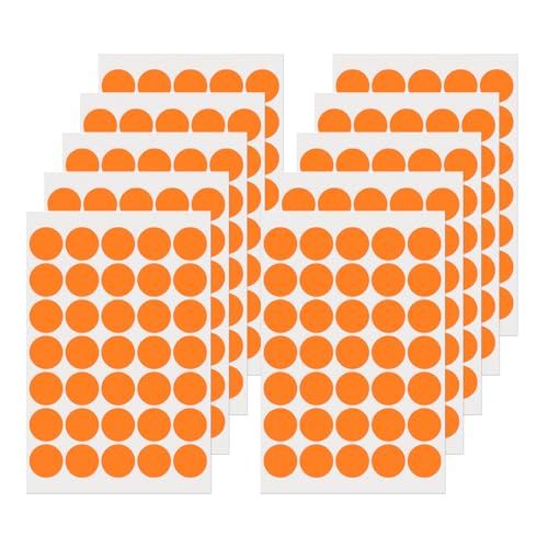 FINDAT Klebepunkt Etiketten 25 mm Rund Kleine Wasserfeste Markierungspunkte Selbstklebende Aufkleber zum Beschriften für Büro Haus Schule DIY 350 Stück Orange FINDAT Klebepunkt Etiketten 25 mm Rund Kleine Wasserfeste Markierungspunkte Selbstklebende Aufkleber zum Beschriften für Büro Haus Schule DIY 350 Stück Orange von FINDAT
