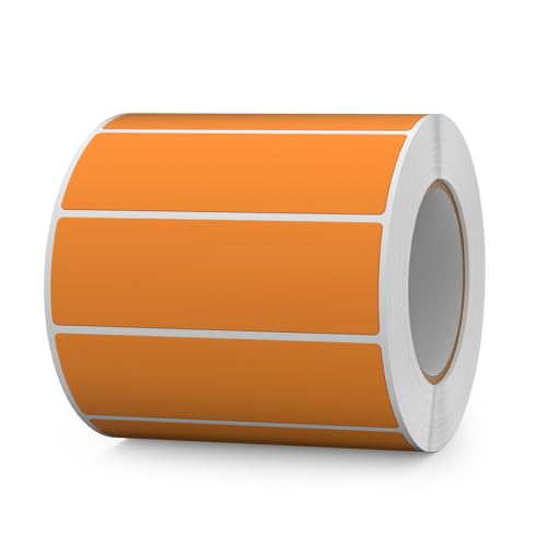 FINDAT Orange Selbstklebend Etiketten 76 × 25 mm Rechteckig Vinyl Rolle Wasserdichte Klebeetiketten Universal Aufkleber für Büro DIY Umzug Lagerregale 1000 Stück FINDAT Orange Selbstklebend Etiketten 76 × 25 mm Rechteckig Vinyl Rolle Wasserdichte Klebeetiketten Universal Aufkleber für Büro DIY Umzug Lagerregale 1000 Stück von FINDAT