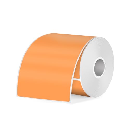 FINDAT Orange Thermo-Etiketten 50 x 80 mm Rechteckig Wasserdichtes Vinyl Bedruckbar Thermoaufkleber für Barcode Büro Haus Kompatibel mit M110 M220 T50M Etikettendrucker 100 Stück FINDAT Orange Thermo-Etiketten 50 x 80 mm Rechteckig Wasserdichtes Vinyl Bedruckbar Thermoaufkleber für Barcode Büro Haus Kompatibel mit M110 M220 T50M Etikettendrucker 100 Stück von FINDAT