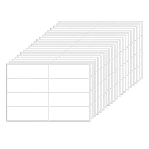 FINDAT Rechteckige Etiketten 75 × 25 mm Vinyl Wasserfeste Selbstklebende Namensschilder Aufkleber Klebeetiketten zum Beschriften für Büro Haus Schule DIY 160 Stück Weiß FINDAT Rechteckige Etiketten 75 × 25 mm Vinyl Wasserfeste Selbstklebende Namensschilder Aufkleber Klebeetiketten zum Beschriften für Büro Haus Schule DIY 160 Stück Weiß von FINDAT