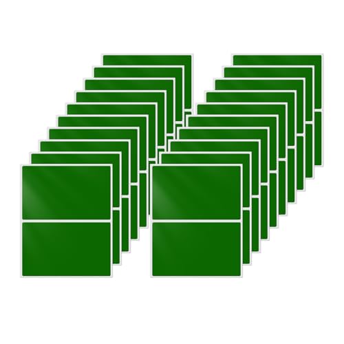 FINDAT Rechteckige Etiketten 75 × 50 mm Vinyl Wasserfeste Selbstklebende Namensschilder Aufkleber Klebeetiketten zum Beschriften für Büro Haus Schule DIY 40 Stück Grün FINDAT Rechteckige Etiketten 75 × 50 mm Vinyl Wasserfeste Selbstklebende Namensschilder Aufkleber Klebeetiketten zum Beschriften für Büro Haus Schule DIY 40 Stück Grün von FINDAT