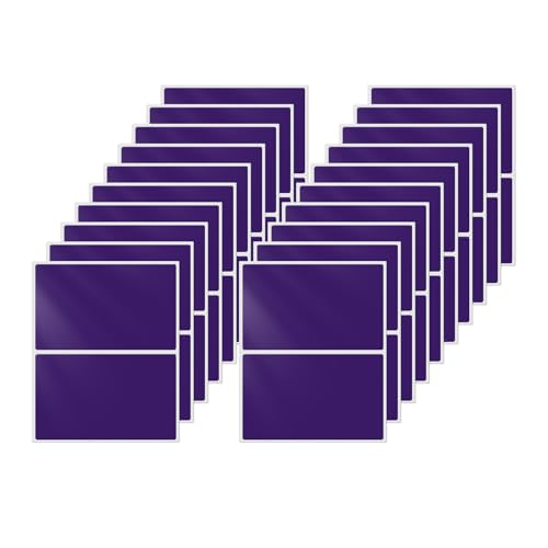 FINDAT Rechteckige Etiketten 75 × 50 mm Vinyl Wasserfeste Selbstklebende Namensschilder Aufkleber Klebeetiketten zum Beschriften für Büro Haus Schule DIY 40 Stück Lila FINDAT Rechteckige Etiketten 75 × 50 mm Vinyl Wasserfeste Selbstklebende Namensschilder Aufkleber Klebeetiketten zum Beschriften für Büro Haus Schule DIY 40 Stück Lila von FINDAT
