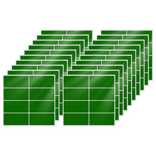 FINDAT Rechteckige Etiketten Klein 40 × 19 mm Vinyl Wasserfeste Selbstklebende Namensschilder Aufkleber Klebeetiketten zum Beschriften für Büro Haus Schule DIY 160 Stück Grün FINDAT Rechteckige Etiketten Klein 40 × 19 mm Vinyl Wasserfeste Selbstklebende Namensschilder Aufkleber Klebeetiketten zum Beschriften für Büro Haus Schule DIY 160 Stück Grün von FINDAT