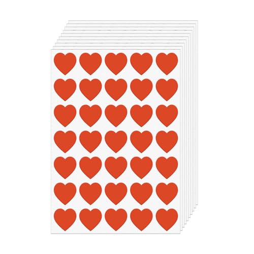 FINDAT Rot Herz Aufkleber 25mm Selbstklebende Etiketten 700 Stück Belohnungssticker für DIY Design Scrapbooking 20 Blätter FINDAT Rot Herz Aufkleber 25mm Selbstklebende Etiketten 700 Stück Belohnungssticker für DIY Design Scrapbooking 20 Blätter von FINDAT