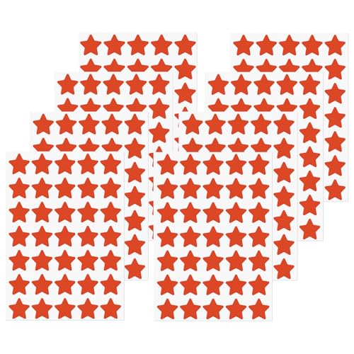 FINDAT Rot Sterne Aufkleber 25mm Selbstklebende Etiketten 700 Stück Belohnungssticker für DIY Design Scrapbooking 20 Blätter von FINDAT