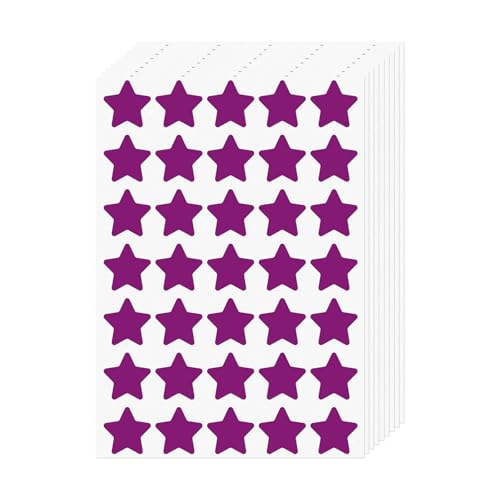 FINDAT Violett Sterne Aufkleber 25mm Selbstklebende Etiketten 700 Stück Belohnungssticker für DIY Design Scrapbooking 20 Blätter von FINDAT