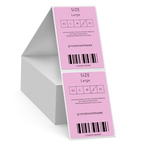 FINDAT Violett Thermo-Etiketten 76 x 50 mm Vinyl Fanfold Selbstklebende Thermoaufkleber Wasserdicht Rechteckig Bedruckbare Etiketten Für Adresse Büro Logo Design Haushalt 500 Stück Purple von FINDAT