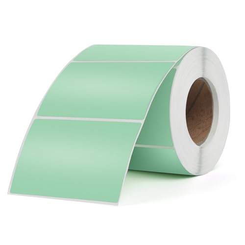 FINDAT Grün Etiketten 76 x 50 mm Vinyl Rolle Selbstklebende Thermo-Aufkleber Wasserdichtes Rechteck Drucker Etiketten für Büro DIY Design Barcode Versand 500 Stück FINDAT Grün Etiketten 76 x 50 mm Vinyl Rolle Selbstklebende Thermo-Aufkleber Wasserdichtes Rechteck Drucker Etiketten für Büro DIY Design Barcode Versand 500 Stück von FINDAT