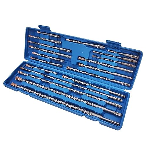 FINEUNAN 20tlg SDS Plus Bohrer Set - SDS Hammerbohrer für beton, ziegel, zement, stein mit 4 Schneiden - SDS Plus-Schaft passend für Bohrhammer FINEUNAN 20tlg SDS Plus Bohrer Set - SDS Hammerbohrer für beton, ziegel, zement, stein mit 4 Schneiden - SDS Plus-Schaft passend für Bohrhammer von FINEUNAN