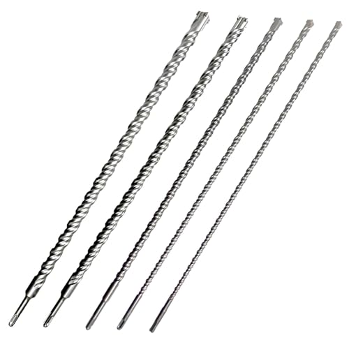 FINEUNAN 5tlg SDS Plus Bohrer Set - SDS Hammerbohrer für beton, ziegel, zement, stein mit 4 Schneiden - inkl. Größen 10 12 16 22 25 x 600mm - SDS Plus-Schaft passend für Bohrhammer FINEUNAN 5tlg SDS Plus Bohrer Set - SDS Hammerbohrer für beton, ziegel, zement, stein mit 4 Schneiden - inkl. Größen 10 12 16 22 25 x 600mm - SDS Plus-Schaft passend für Bohrhammer von FINEUNAN