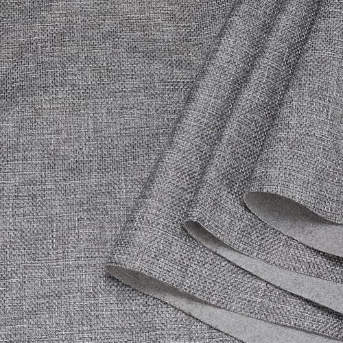 FINFERINSPIRE 4.2 m Polsterstoff Zum Nähen 155cm Breit Nicht Elastisch Dunkelgrau Stoff Zum Nähen von Leinen DIY Basteln Zum Aufnähen Auf Gepäck Sofa Kissen Zubehör Meterware Für Möbeldekoration von FINGERINSPIRE