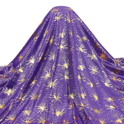 FINGERINSPIRE 0.9 m Lila Halloween Spinnenstoff 1.5 m Breite Tischdecke Mit Spinnennetz Polyester Goldenes Spinnennetz Lila Stoff Für Halloween Party Dekoration Heimdekoration Tischdekorationen FINGERINSPIRE 0.9 m Lila Halloween Spinnenstoff 1.5 m Breite Tischdecke Mit Spinnennetz Polyester Goldenes Spinnennetz Lila Stoff Für Halloween Party Dekoration Heimdekoration Tischdekorationen von FINGERINSPIRE