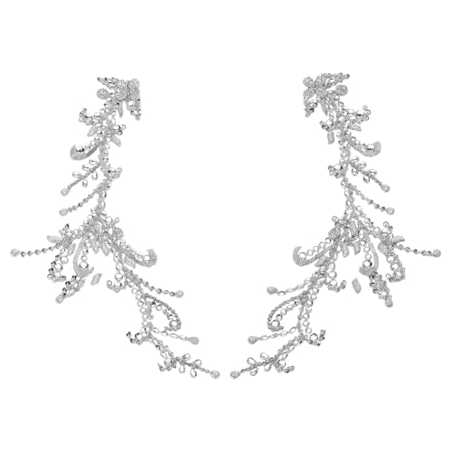 FINGERINSPIRE 1 Paar Handgefertigte Strass Applikationen. 380x170mm Klare Acryl Blumen Zum Nähen von Strassbesatz Spitzenaufnäher Kristallstickerei Spitzenaufnäher Für Kleider Kleidungsdekoration FINGERINSPIRE 1 Paar Handgefertigte Strass Applikationen. 380x170mm Klare Acryl Blumen Zum Nähen von Strassbesatz Spitzenaufnäher Kristallstickerei Spitzenaufnäher Für Kleider Kleidungsdekoration von FINGERINSPIRE