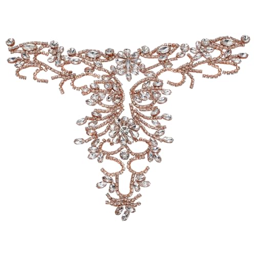 FINGERINSPIRE 1 Stück Funkelnde Strass Applikationen Handgefertigte Strass Spitzen Applikation Blumen Perlen Stickerei Aufnäher Applikation Kristall Ausschnitt Kragen Flicken Für Kleid Stoff FINGERINSPIRE 1 Stück Funkelnde Strass Applikationen Handgefertigte Strass Spitzen Applikation Blumen Perlen Stickerei Aufnäher Applikation Kristall Ausschnitt Kragen Flicken Für Kleid Stoff von FINGERINSPIRE