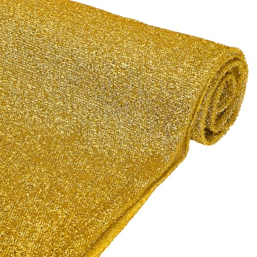FINGERINSPIRE 1 m Funkelnder Lametta Lurex Stoff 1.5 m Breit Glitzernder Polyesterstoff Meterware Goldrutenfarbener Metallischer Glitzerstoff Zum Basteln Nähen Tischdecken Partydekoration Projekte FINGERINSPIRE 1 m Funkelnder Lametta Lurex Stoff 1.5 m Breit Glitzernder Polyesterstoff Meterware Goldrutenfarbener Metallischer Glitzerstoff Zum Basteln Nähen Tischdecken Partydekoration Projekte von FINGERINSPIRE