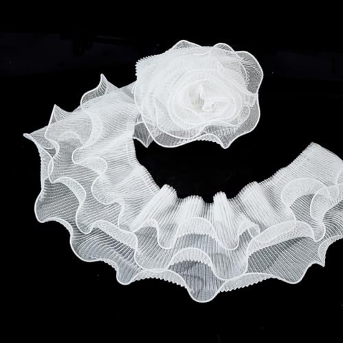 FINGERINSPIRE 1.8 m 12.2 cm Retro Rüschen Plisseebesatz 3 Lagige Plissierte Tüllspitze Gerüschte Spitzenbesätze Plissierte Polyester Unelastische Spitze Tüllstoff Applikation Für Kleid Dekoration FINGERINSPIRE 1.8 m 12.2 cm Retro Rüschen Plisseebesatz 3 Lagige Plissierte Tüllspitze Gerüschte Spitzenbesätze Plissierte Polyester Unelastische Spitze Tüllstoff Applikation Für Kleid Dekoration von FINGERINSPIRE