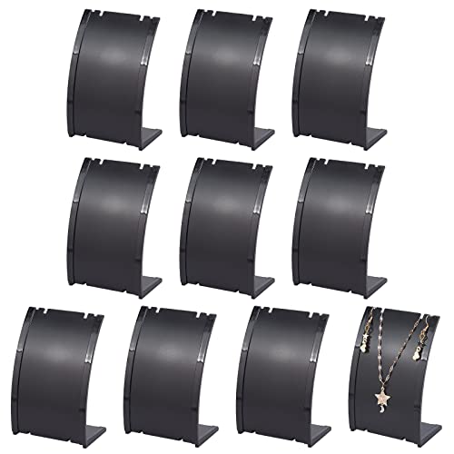 FINGERINSPIRE 10 STÜCKE gebogene Halskettenständer, lange Kettenhalskettenhalter aus Kunststoff, Schmuckvitrinenständer für Anhänger, Hakenohrringe, Schmuckausstellung, Einzelhandel und mehr von FINGERINSPIRE
