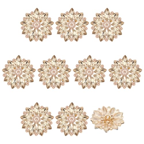 FINGERINSPIRE 10 Stück Blumen Strass Ösenknöpfe 26 mm Goldene Kristalle Florale Knöpfe Zum Aufnähen Mit 1 Loch Strasssteinen Goldene Legierungsknöpfe Flache Rückseite Kristall Ösenknöpfe Für DIY FINGERINSPIRE 10 Stück Blumen Strass Ösenknöpfe 26 mm Goldene Kristalle Florale Knöpfe Zum Aufnähen Mit 1 Loch Strasssteinen Goldene Legierungsknöpfe Flache Rückseite Kristall Ösenknöpfe Für DIY von FINGERINSPIRE