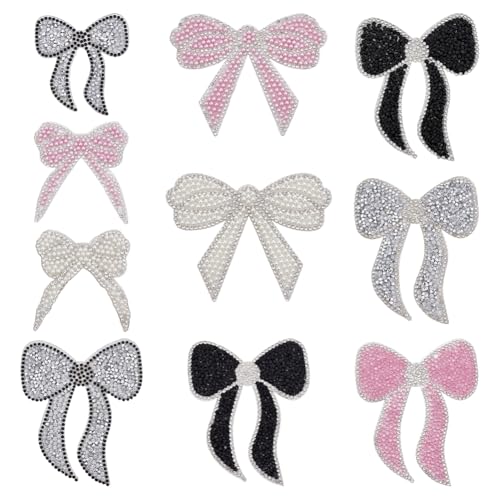 FINGERINSPIRE 10 Stück Strass Aufnäher Mit Schleife 10 Stile Zum Aufbügeln/Aufnähen Schleifenform Applikation Polyester Fliege Glas Strass Verzierung Zum Basteln Kleidung Kleid Kostüm Dekoration FINGERINSPIRE 10 Stück Strass Aufnäher Mit Schleife 10 Stile Zum Aufbügeln/Aufnähen Schleifenform Applikation Polyester Fliege Glas Strass Verzierung Zum Basteln Kleidung Kleid Kostüm Dekoration von FINGERINSPIRE
