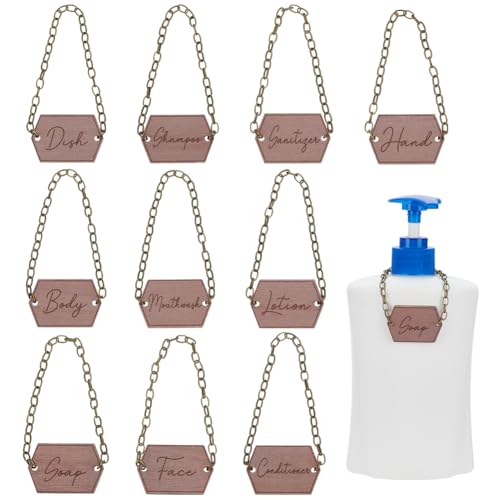 FINGERINSPIRE 10 Stück rechteckige Badezimmer-Etiketten aus Holz mit Eisenkabelkette, Antik-Bronze, Holzflaschen, Etikett, Schüssel, Hand, Seife, Lotion, Shampoo, Conditioner, Körper, Gesicht FINGERINSPIRE 10 Stück rechteckige Badezimmer-Etiketten aus Holz mit Eisenkabelkette, Antik-Bronze, Holzflaschen, Etikett, Schüssel, Hand, Seife, Lotion, Shampoo, Conditioner, Körper, Gesicht von FINGERINSPIRE