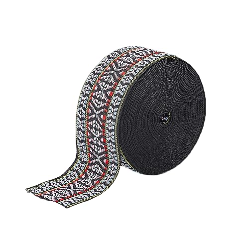 FINGERINSPIRE 10 m Jacquard Bänder Im Ethno Stil 48 mm Breit Vintage Polyester Bänder Mit Rautenmuster Schwarzes Geometrisches Webband DIY Kostüme Nähband Dekorationsbesatz FINGERINSPIRE 10 m Jacquard Bänder Im Ethno Stil 48 mm Breit Vintage Polyester Bänder Mit Rautenmuster Schwarzes Geometrisches Webband DIY Kostüme Nähband Dekorationsbesatz von FINGERINSPIRE