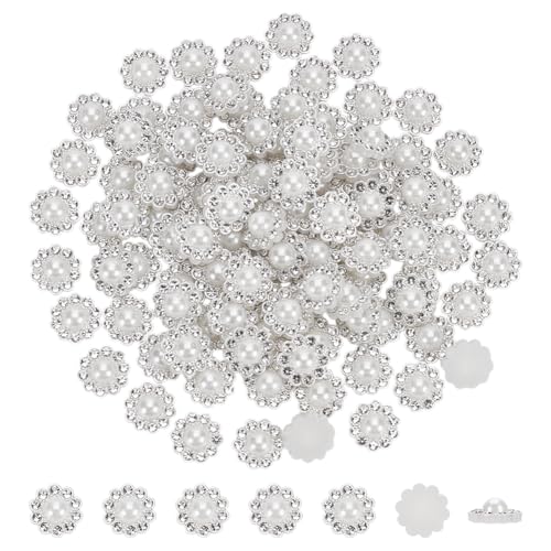 FINGERINSPIRE 100 Stück Strass Kunstperlenknöpfe 11.5x12x5mm Weiß Flache Rückseite Blumenperlenknöpfe Ohne Loch ABS Kunststoffknöpfe Kristall Strassknöpfe Für Scrapbooking Dekoration FINGERINSPIRE 100 Stück Strass Kunstperlenknöpfe 11.5x12x5mm Weiß Flache Rückseite Blumenperlenknöpfe Ohne Loch ABS Kunststoffknöpfe Kristall Strassknöpfe Für Scrapbooking Dekoration von FINGERINSPIRE