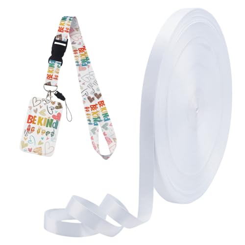 FINGERINSPIRE 100 m Weißes Gurtband 20mm Breit Wärmeübertragungs Polyesterband Bedruckbares Gurtband Leeres Schlüsselband Bedruckbares Schlüsselanhängerband Für Benutzerdefinierte Druck ID Abzeichen von FINGERINSPIRE