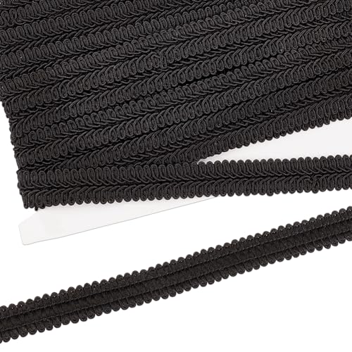 FINGERINSPIRE 10m 16mm Schwarz Zopfbesatz Polyester Geflochtener Zopfbesatz Tausendfüßler Dekorativer Gimpenbesatz Grundbesatz Für Heimwerkerhandwerk, Kostüm, Nähen, Vorhang, Schonbezug FINGERINSPIRE 10m 16mm Schwarz Zopfbesatz Polyester Geflochtener Zopfbesatz Tausendfüßler Dekorativer Gimpenbesatz Grundbesatz Für Heimwerkerhandwerk, Kostüm, Nähen, Vorhang, Schonbezug von FINGERINSPIRE