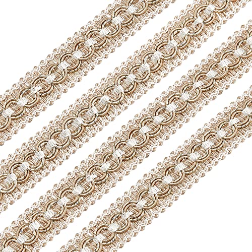 FINGERINSPIRE 11,5m lang 20mm breit hellbraun gewebte Borte, handgefertigtes Polyester nähen weißer Rand Wellenborte Basteln dekorative Borte mit Karte für Vorhang Schonbezug DIY-Kostümzubehör FINGERINSPIRE 11,5m lang 20mm breit hellbraun gewebte Borte, handgefertigtes Polyester nähen weißer Rand Wellenborte Basteln dekorative Borte mit Karte für Vorhang Schonbezug DIY-Kostümzubehör von FINGERINSPIRE
