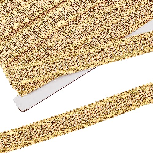 FINGERINSPIRE 11.5 m 22 mm Breiter Vintage Zopfbesatz Goldenes Nähen Polyester Stoffbesatz Gimp Zopfbesatz Polsterbesatz Für DIY Handwerk Kostüm Kleidung Vorhang Dekoration Festival Geschenke FINGERINSPIRE 11.5 m 22 mm Breiter Vintage Zopfbesatz Goldenes Nähen Polyester Stoffbesatz Gimp Zopfbesatz Polsterbesatz Für DIY Handwerk Kostüm Kleidung Vorhang Dekoration Festival Geschenke von FINGERINSPIRE