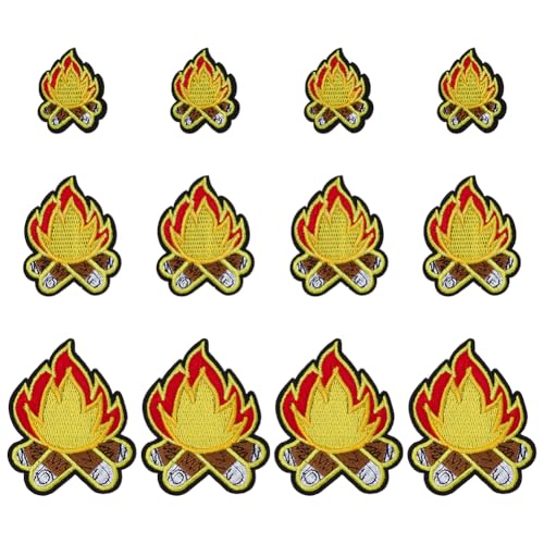 FINGERINSPIRE 12 Stück Feuer-Stickerei-Flicken in 3 Größen, Cartoon-Blaze-Applikation, Polyester, zum Aufbügeln auf Stoff, gelbe Blaze-Form, Kleidung, Reparatur, Nähen, Dekoration, Patch für Rucksack FINGERINSPIRE 12 Stück Feuer-Stickerei-Flicken in 3 Größen, Cartoon-Blaze-Applikation, Polyester, zum Aufbügeln auf Stoff, gelbe Blaze-Form, Kleidung, Reparatur, Nähen, Dekoration, Patch für Rucksack von FINGERINSPIRE