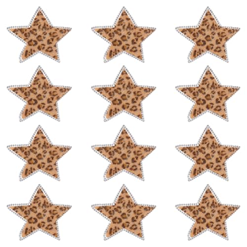 FINGERINSPIRE 12 Stück Pentagramm Strass Flicken Mit Leopardenmuster 85x89mm Fünfzackiger Stern Zum Aufbügeln Applikation Hotfix Strass Besatz Flicken Reparaturflicken Für Kleidung Für Rucksäcke Hüte FINGERINSPIRE 12 Stück Pentagramm Strass Flicken Mit Leopardenmuster 85x89mm Fünfzackiger Stern Zum Aufbügeln Applikation Hotfix Strass Besatz Flicken Reparaturflicken Für Kleidung Für Rucksäcke Hüte von FINGERINSPIRE