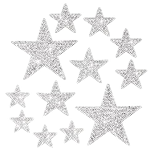FINGERINSPIRE 12 Stück Stern Strass Applikationen Funkelnde Kristall Strass Flicken In 4 Größen Sternform Zum Aufbügeln Nähapplikationen Für Kleidung Schuhe Hose Tasche Diy Handwerk FINGERINSPIRE 12 Stück Stern Strass Applikationen Funkelnde Kristall Strass Flicken In 4 Größen Sternform Zum Aufbügeln Nähapplikationen Für Kleidung Schuhe Hose Tasche Diy Handwerk von FINGERINSPIRE