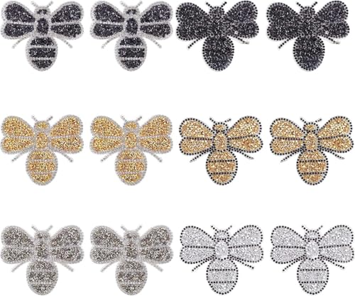 FINGERINSPIRE 12-teilige Kristalle Bienen-Aufnäher Bügeln auf Kleidungs-Aufnähern Strass-Applikationen-Aufnäher für Kleidung, Jeans, Basteln FINGERINSPIRE 12-teilige Kristalle Bienen-Aufnäher Bügeln auf Kleidungs-Aufnähern Strass-Applikationen-Aufnäher für Kleidung, Jeans, Basteln von FINGERINSPIRE