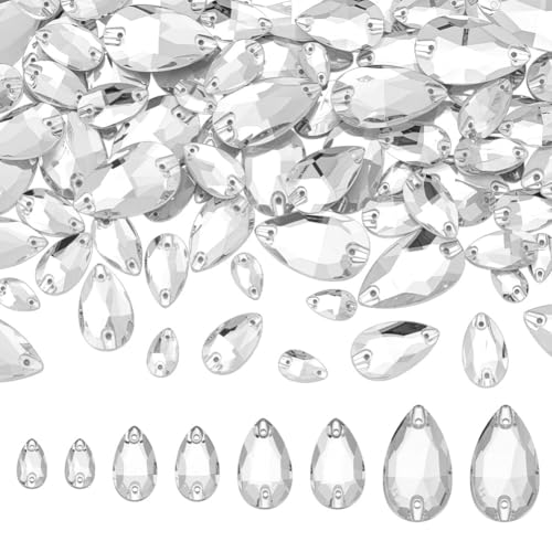 FINGERINSPIRE 120 Stück Tropfenförmige Strasssteine Zum Aufnähen Auf Flache Rückseite Mit Löchern 4 Stile Tropfenförmiger Kristallglas Strass Facettierte Kristall Strasssteine Zum Aufnähen Für DIY FINGERINSPIRE 120 Stück Tropfenförmige Strasssteine Zum Aufnähen Auf Flache Rückseite Mit Löchern 4 Stile Tropfenförmiger Kristallglas Strass Facettierte Kristall Strasssteine Zum Aufnähen Für DIY von FINGERINSPIRE