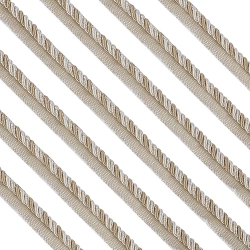 FINGERINSPIRE 13,7 Yards Twisted Lip Cord Trim, Twisted Cord Trim Ribbon 16mm, Polyester Twisted Trim Cord Seil Verzierung für Wohnkultur, Polster und mehr, Antikweiß, Antikweiß FINGERINSPIRE 13,7 Yards Twisted Lip Cord Trim, Twisted Cord Trim Ribbon 16mm, Polyester Twisted Trim Cord Seil Verzierung für Wohnkultur, Polster und mehr, Antikweiß, Antikweiß von FINGERINSPIRE