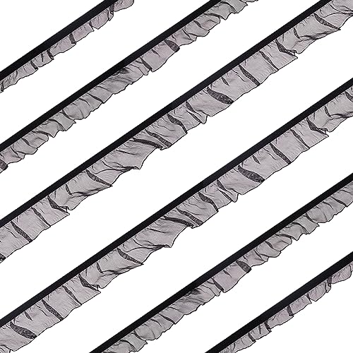FINGERINSPIRE 13.7 m 3 Stile Einzelner Rüschen Spitzenbesatz 15/20/30 mm Breit Schwarzes Nylon Spitzenband Für Schmuckherstellung Plissierter Chiffon Spitzenbesatz Elastischer Spitzenbesatz Zum Nähen FINGERINSPIRE 13.7 m 3 Stile Einzelner Rüschen Spitzenbesatz 15/20/30 mm Breit Schwarzes Nylon Spitzenband Für Schmuckherstellung Plissierter Chiffon Spitzenbesatz Elastischer Spitzenbesatz Zum Nähen von FINGERINSPIRE