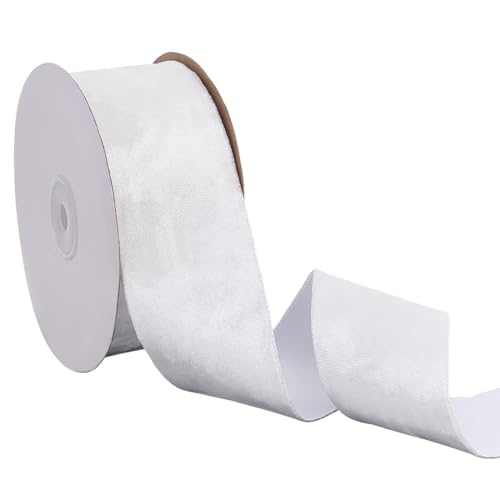 FINGERINSPIRE 13.7 m Weißes Samtband 5 cm Breit Handgefertigtes Samtband Einseitig Einfarbig Samtband Für Kränze Blumenstrauß Fotografie Kleid Schärpe Party Hochzeit Dekoration FINGERINSPIRE 13.7 m Weißes Samtband 5 cm Breit Handgefertigtes Samtband Einseitig Einfarbig Samtband Für Kränze Blumenstrauß Fotografie Kleid Schärpe Party Hochzeit Dekoration von FINGERINSPIRE